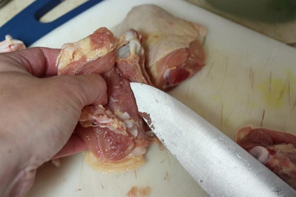 deboning chicken thighs