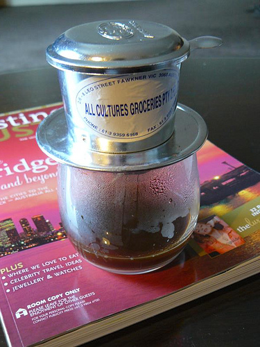 Vietnamese filter coffee (ca-phe sua)