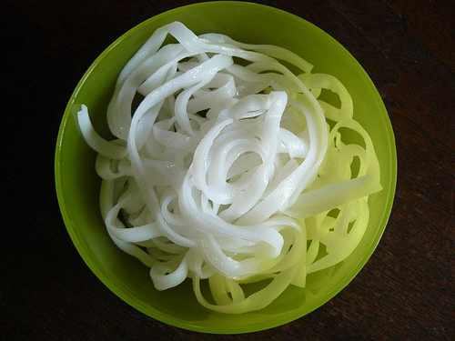 Fresh banh pho rice noodles