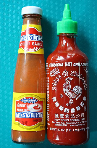 Sriracha Chile Sauces from Thailand and US