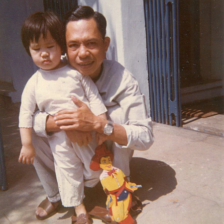 Andrea Nguyen and father 1974