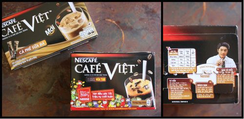 Instant vietnamese coffee collage