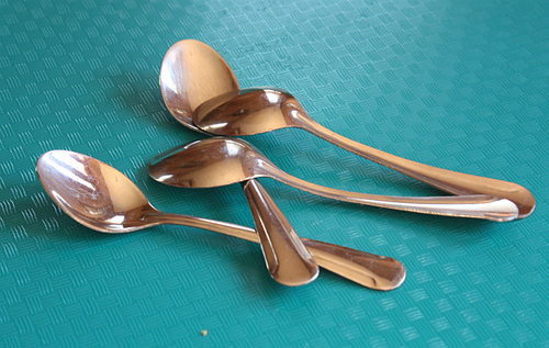 Mini kitchen tools demitasse spoons blue