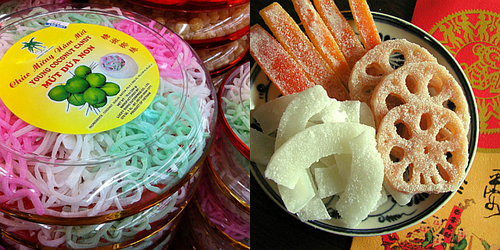 Tet candied sweetmeats collage