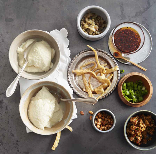 Sichuan dou hua and garnishes-Asian-Tofu-Maren-Caruso
