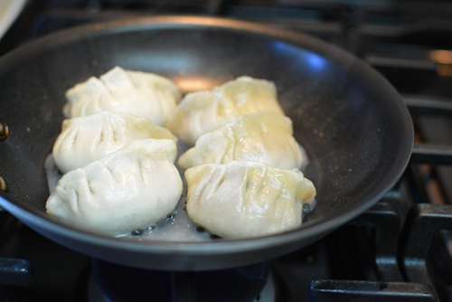 Dumplings-in-skillet