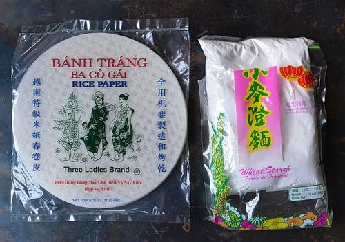 Rice paper and wheat starch