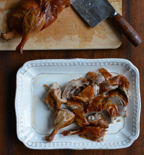 Chinese-roast-duck-cut-process