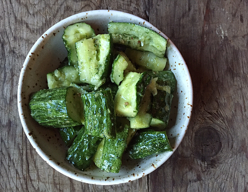 Cucumber-cilantro-pesto