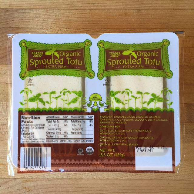 Trader Joes extra firm sprouted tofu