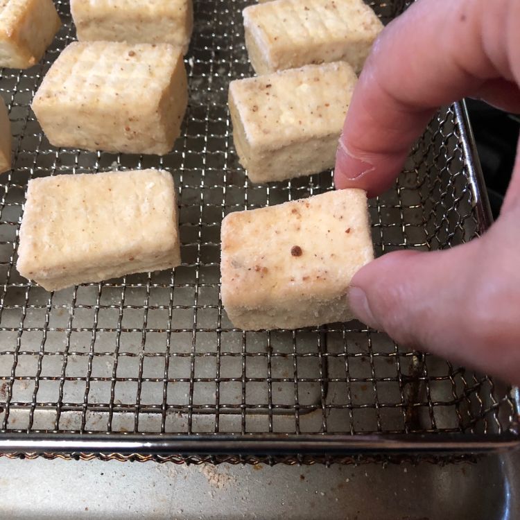 air-fried salt and pepper tofu