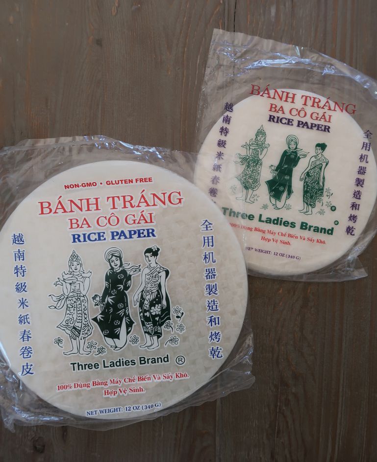 Vietnamese Spring Roll Rice Paper by Three Ladies 12 oz. (Pack of 2)