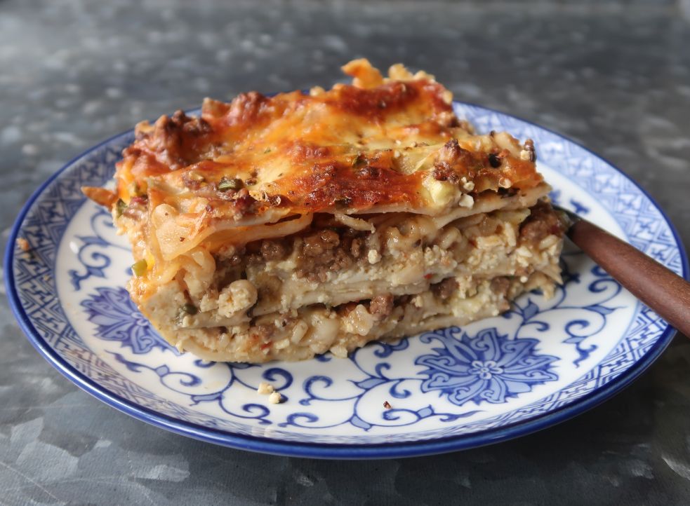 Mapo tofu lasagna