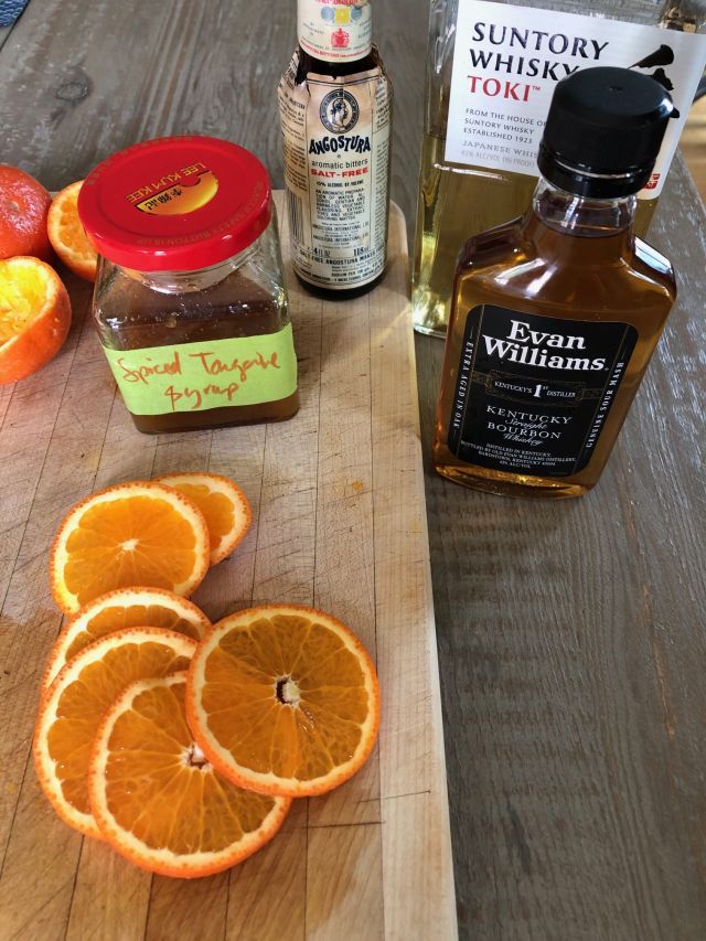 Voila spiced tangerine and whiskey cocktail