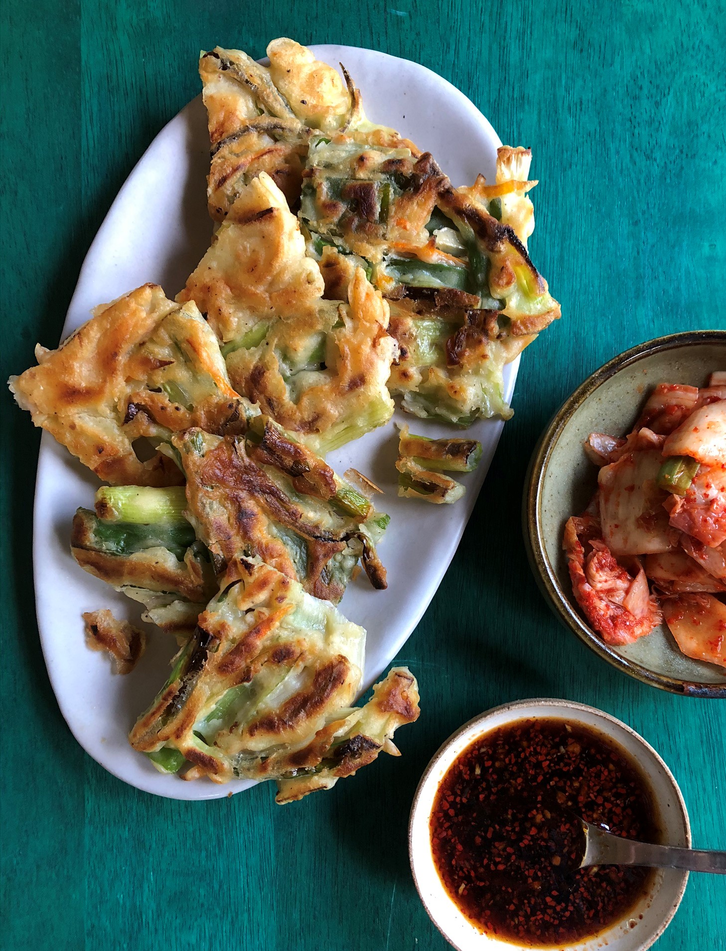 Korean Scallion Pancakes Secrets from Hooni Kim Viet World Kitchen