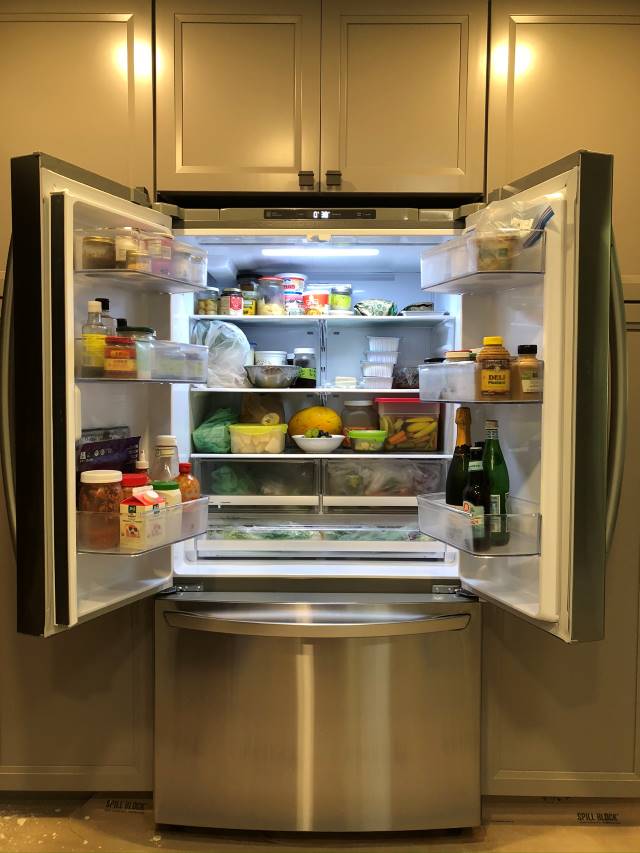 Big fridge opened