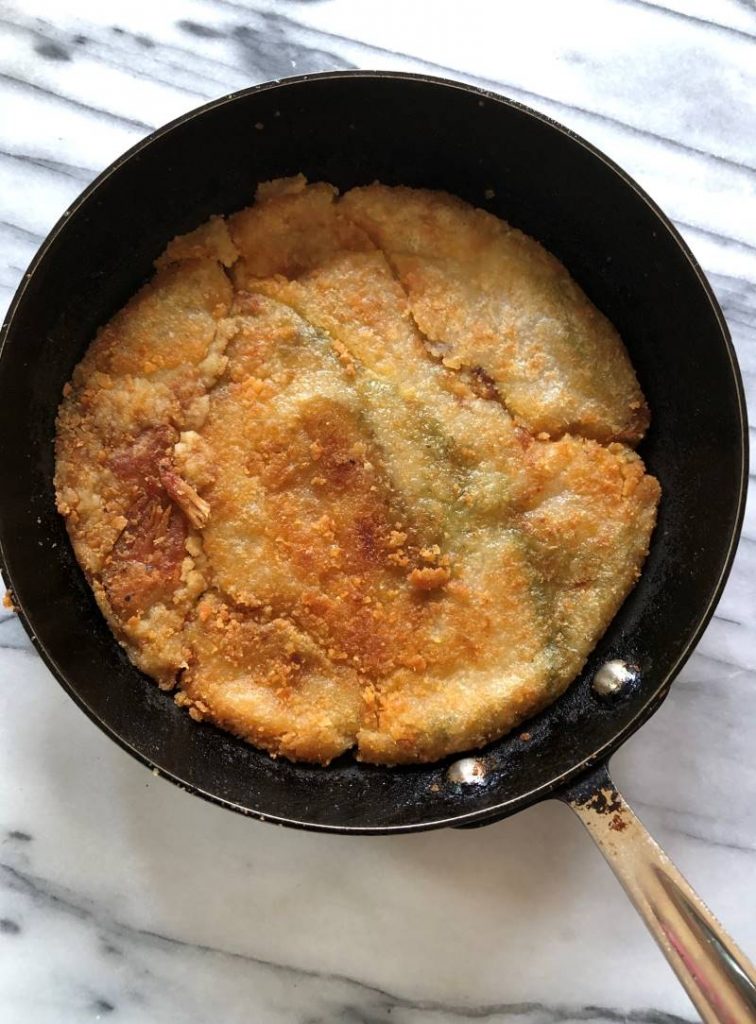 pan-fried banh chung sticky rice cake