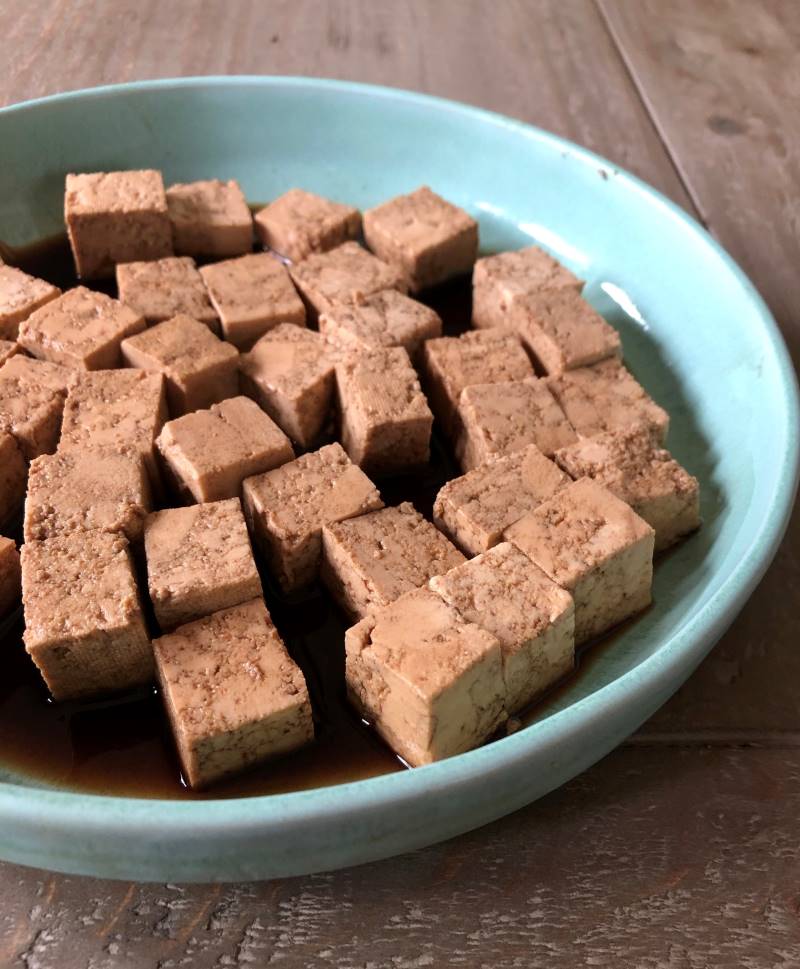 Fiesty Tofu with Broccoli, Chile and Nuts Recipe