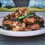 Cambodian-style gingery chicken and mushroom