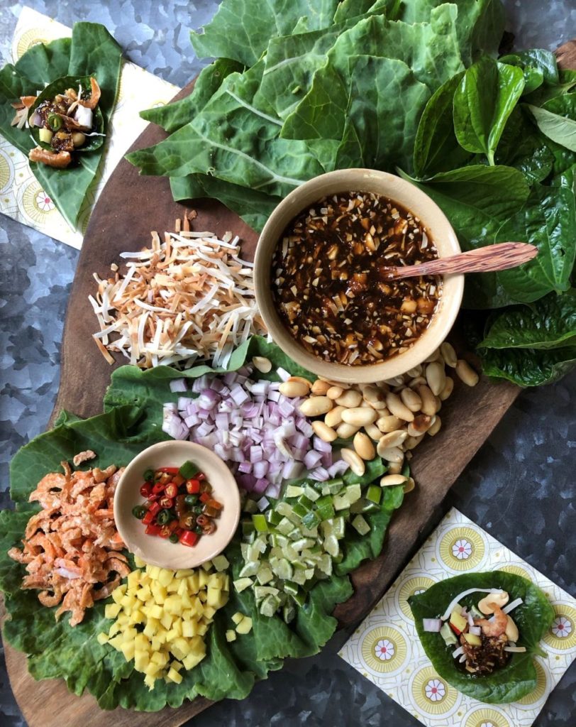 Miang Kham wild pepper leaf wraps