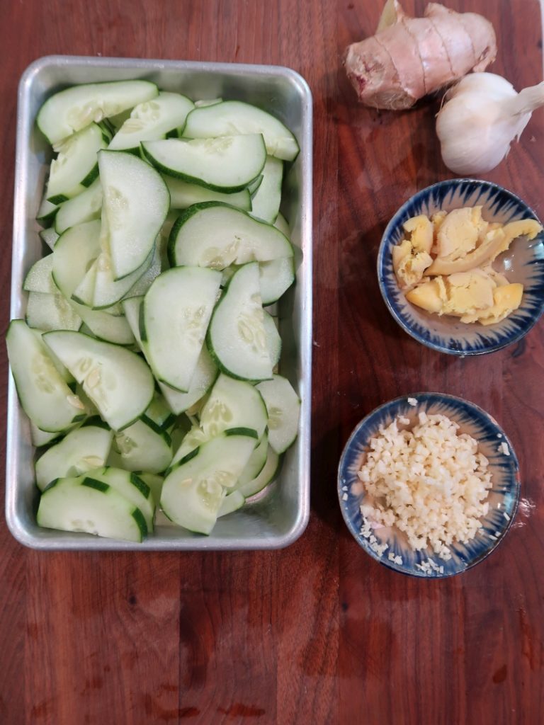 cucumber and aromatic prep