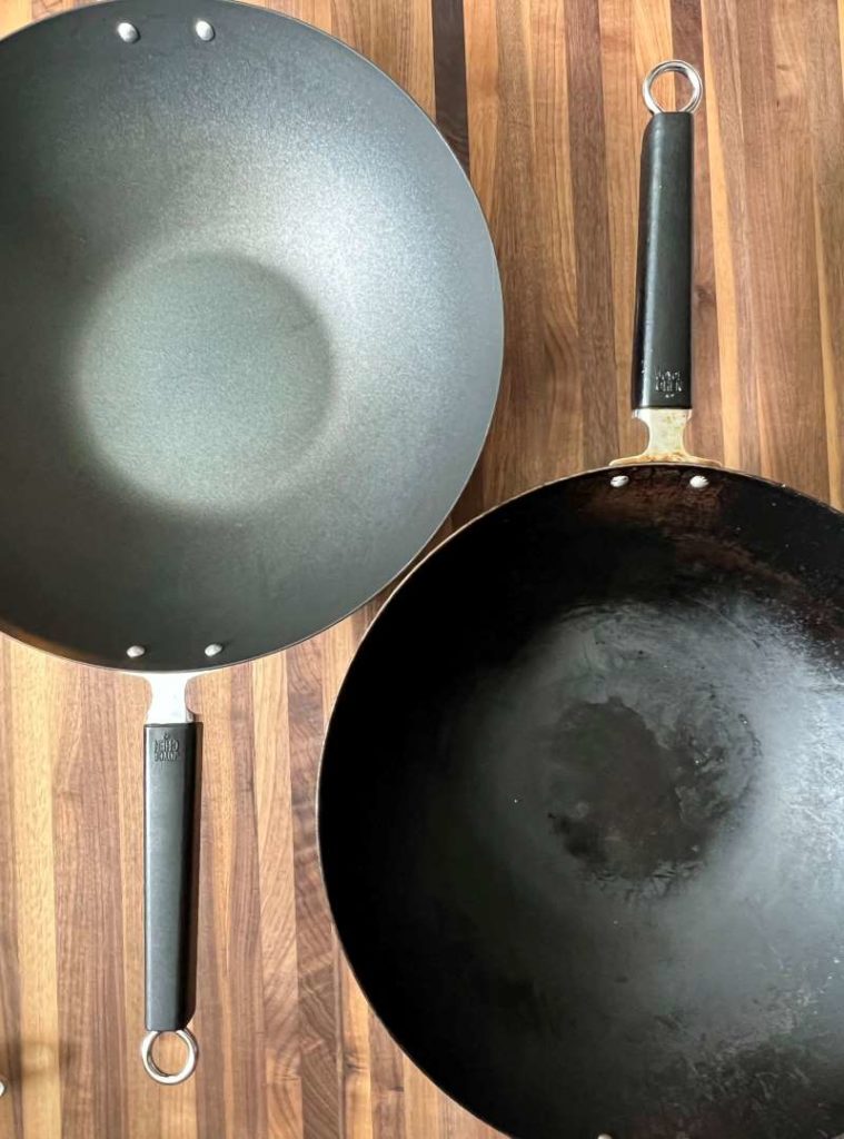 Joyce Chen Professional Series 14-Inch Carbon Steel Excalibur Nonstick Flat  Bottom Wok with Phenolic Handles — Las Cosas Kitchen Shoppe