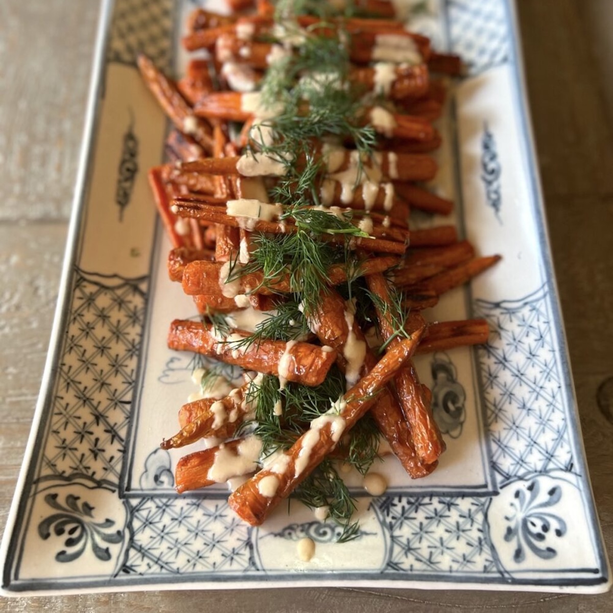 roasted carrot and creamy nuoc cham