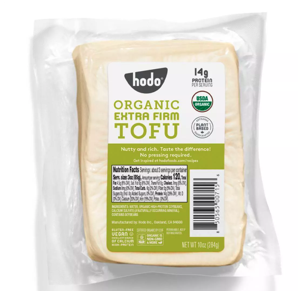 extra firm tofu label