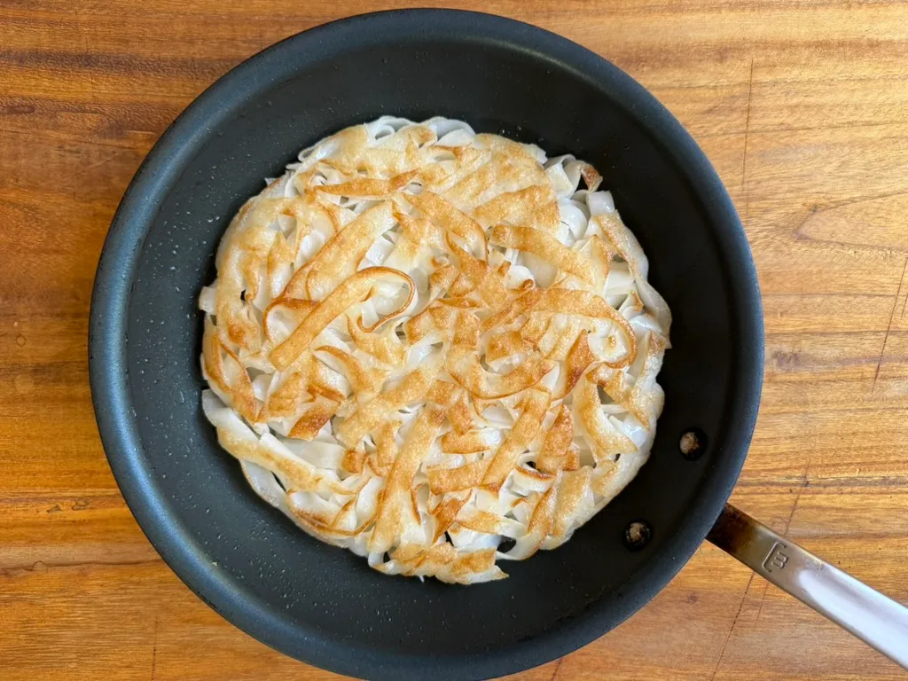 crispy panfried rice noodle pancake