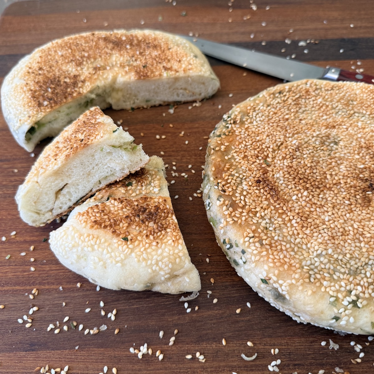 sesame scallion bread can be made at home with this recipe!