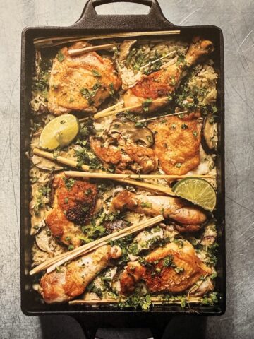 chicken and rice casserole square