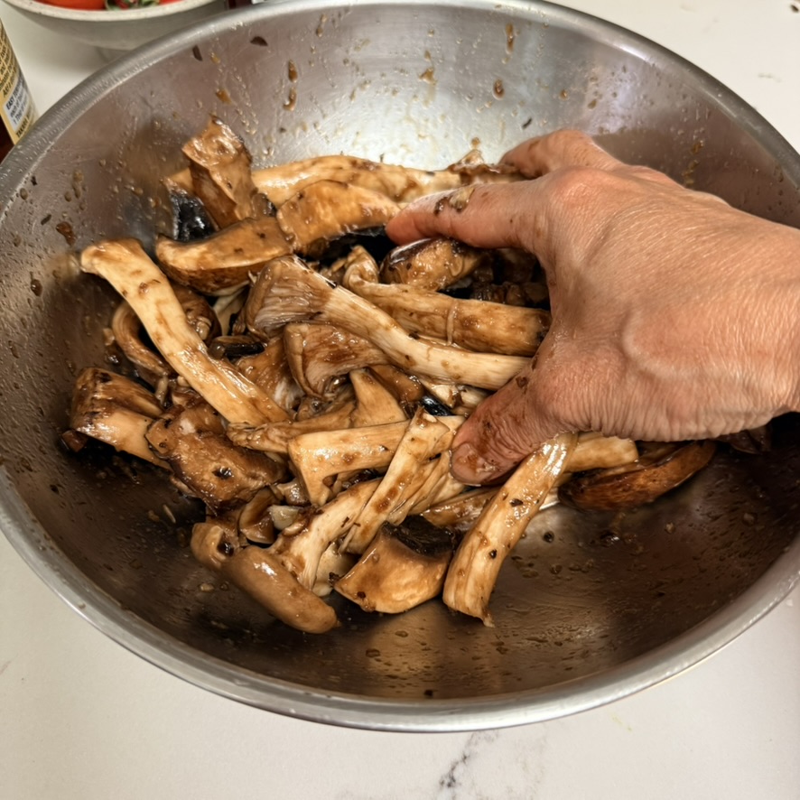 shoyu mushroom prep