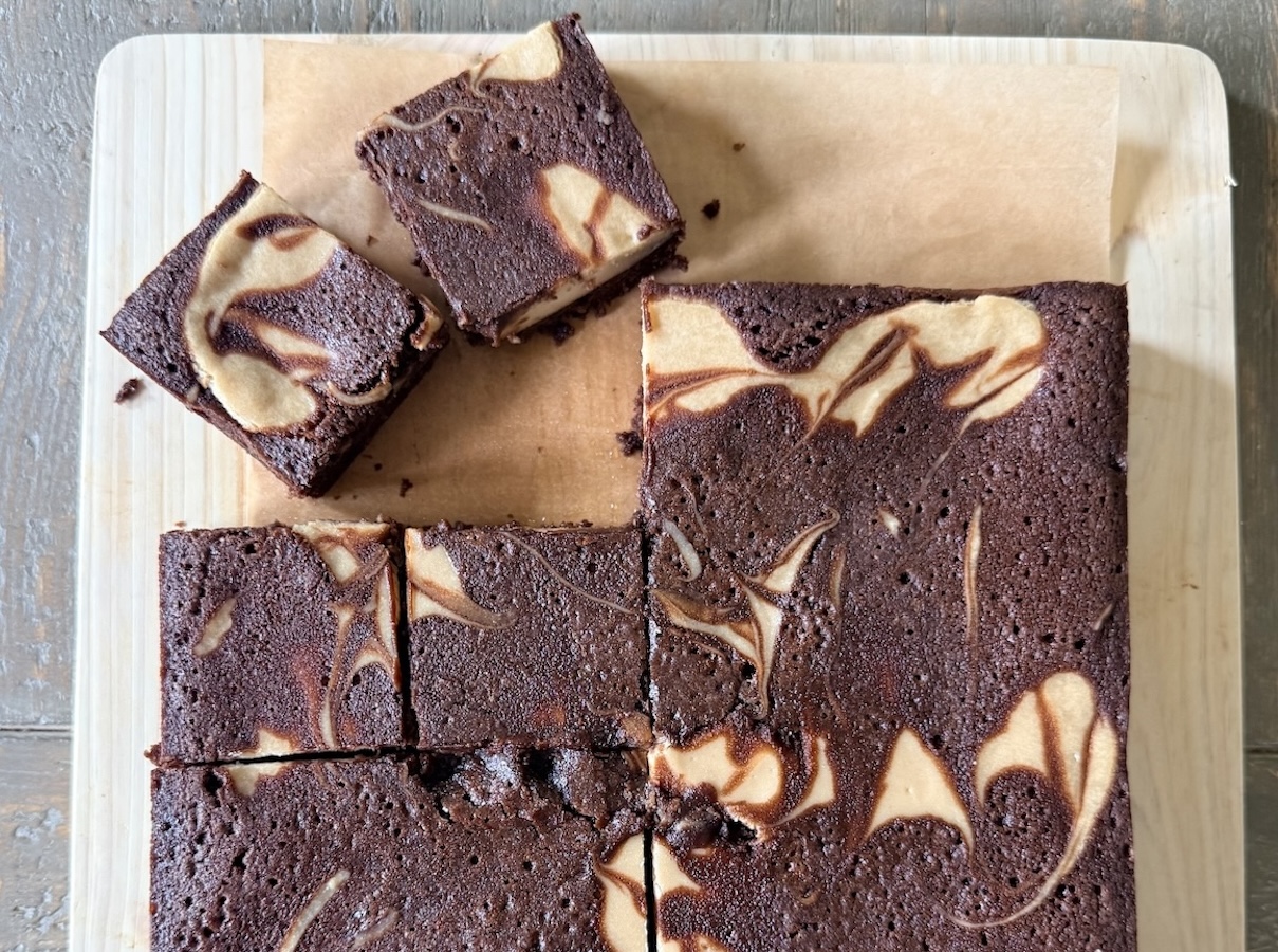 Vietnamese Coffee Swirl Brownies