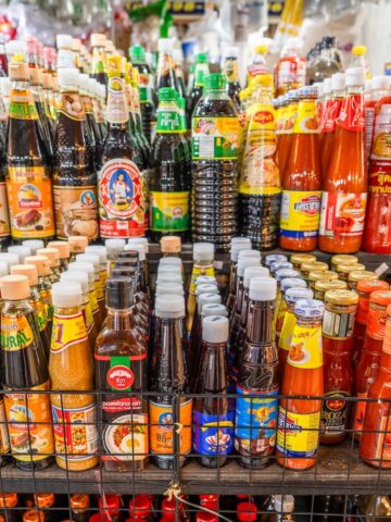 condiments in Bangkok, photographed by Ed Anderson