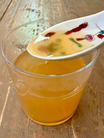 chicken stock glass
