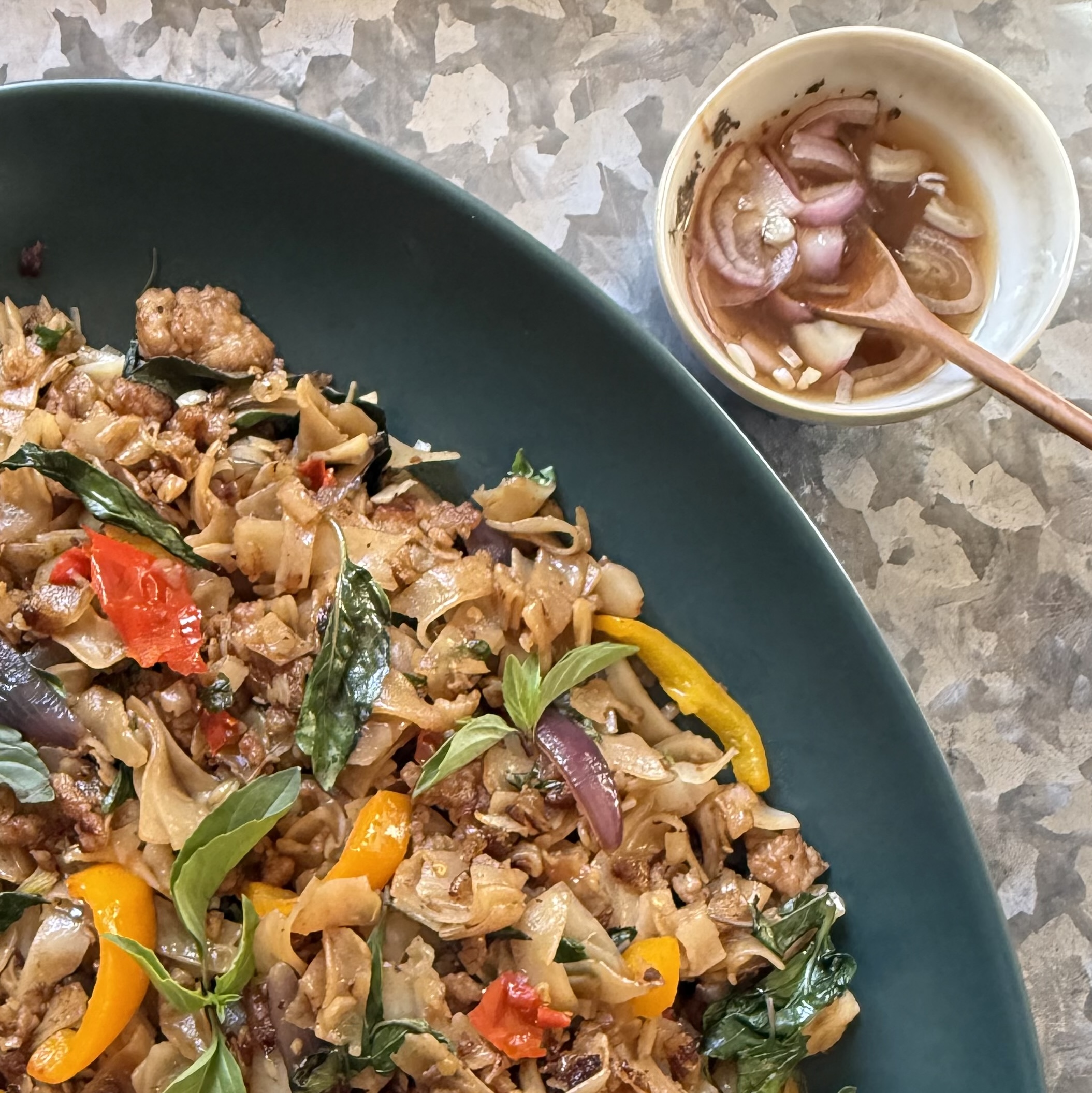 drunken noodles with tofu from Cooking Thai cookbook
