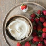 vegan whipped cream topping with berries